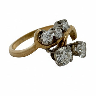 Estate Jabel 1.25ctw Diamond 18K Yellow and White Gold Ring — scale view