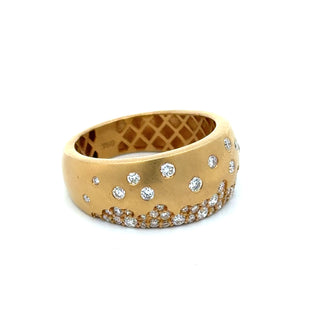 Estate Modern .60 ctw Diamond And 18kt Yellow Gold Ring — reverse view