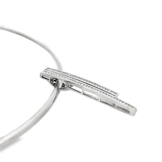 Estate Contemporary 2.00ctw Diamond 14K/18K White Gold Necklace — scale view