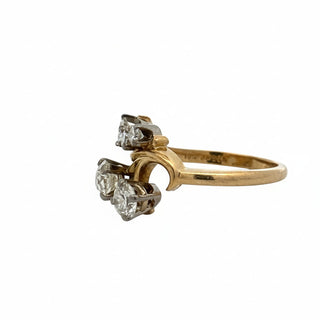Estate Jabel 1.25ctw Diamond 18K Yellow and White Gold Ring — alternate view