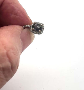 Estate Natural Alexandrite (Color Change Bluish Green to Purple) GIA and Diamond Pendant — scale view