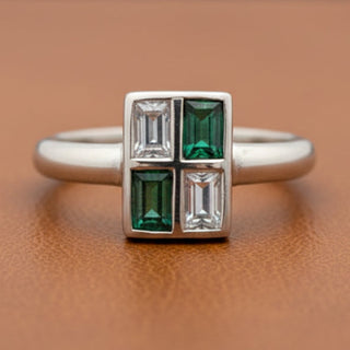 Estate Emerald and Diamond Ring 15273