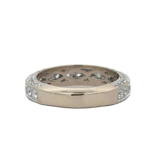 Estate Designer Multi Profile 1.6ctw. 18K White Gold Ring — scale view