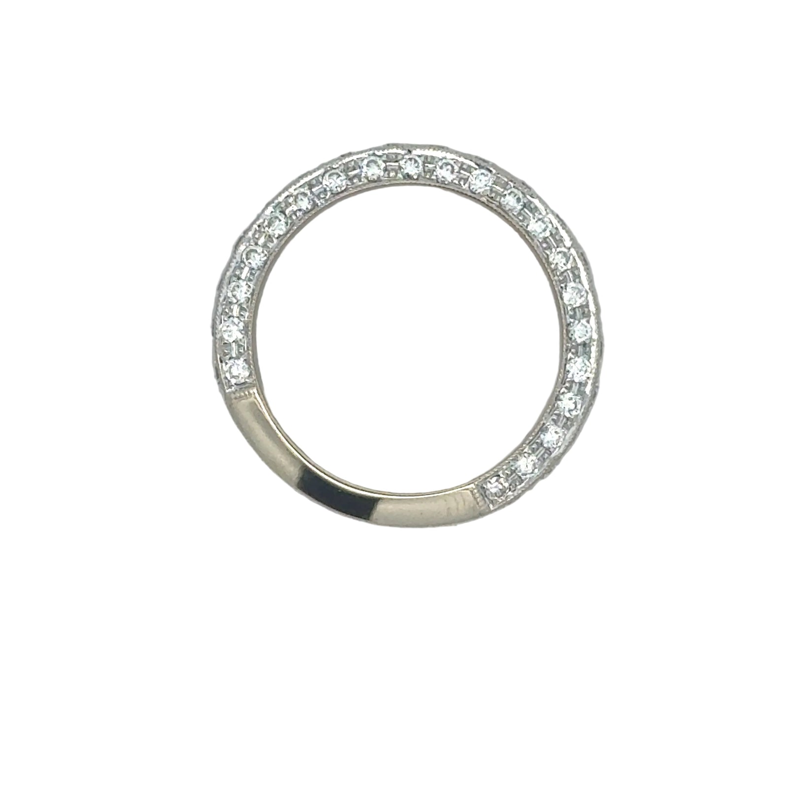 Estate Designer Multi Profile 1.6ctw. 18K White Gold Ring — reverse view