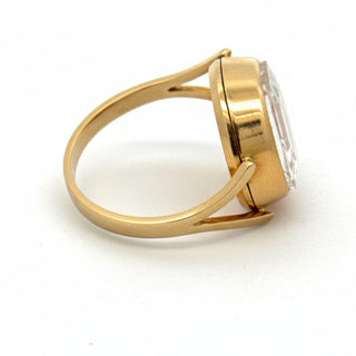 Estate Gigandent 18K Yellow Gold Ring/Watch 7.84g — scale view
