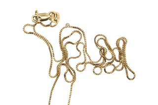 Estate Yacht Lady Anchor Red White Blue 14K Yellow Gold Necklace — detail view