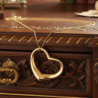 Estate Tiffany & Co. By Elsa Peretti 18k Yellow Gold Heart Necklace