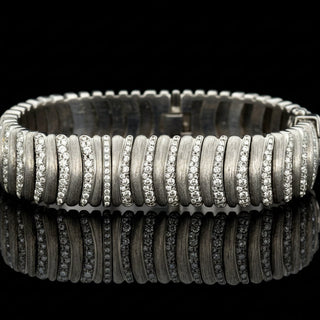 Estate Vintage 1990's "Sabi" Henry Dunay 6.50cttw. Diamond Ladies Watch 18K White Gold — alternate view