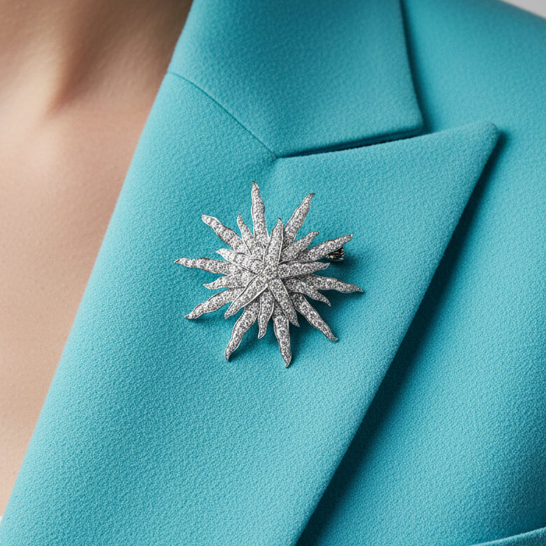 Modern Tiffany & Co. Stardust 3.20 ctw Diamond Platinum Brooch