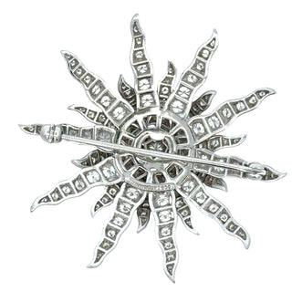 Modern Tiffany & Co. Stardust 3.20 ctw Diamond Platinum Brooch — scale view