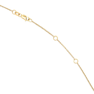 Estate Modern Art Deco Revival Diamond and 14Kt Yellow Gold Necklace — detail view