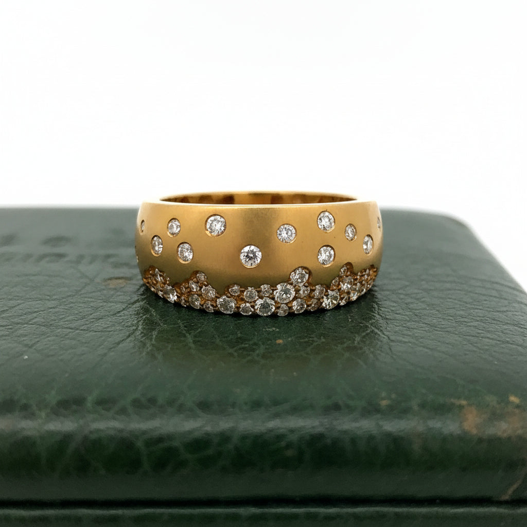 Estate Modern .60 ctw Diamond And 18kt Yellow Gold Ring