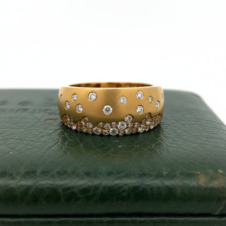 Estate Modern .60 ctw Diamond And 18kt Yellow Gold Ring