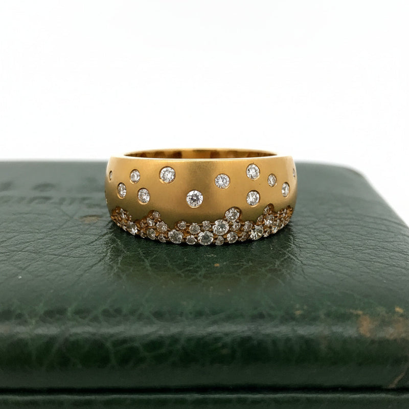 Estate Modern .60 ctw Diamond And 18kt Yellow Gold Ring