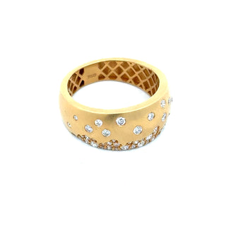 Estate Modern .60 ctw Diamond And 18kt Yellow Gold Ring — alternate view