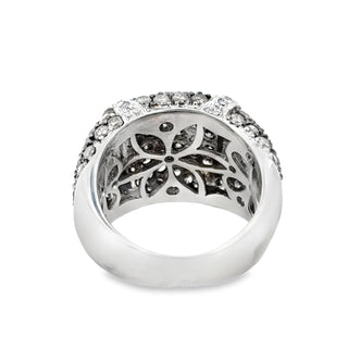 Estate Modern 3.00ctw Cognac & White Diamond 14kt White Gold Ring — alternate view