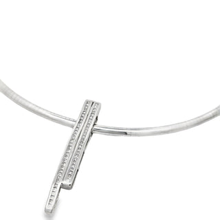 Estate Contemporary 2.00ctw Diamond 14K/18K White Gold Necklace — reverse view