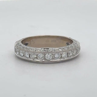 Estate Designer Multi Profile 1.6ctw. 18K White Gold Ring — side view
