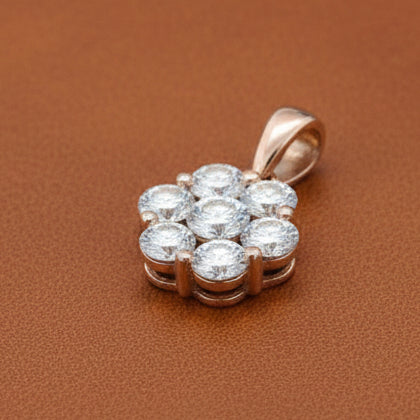 Estate jewelry — Maya Lianna 1.18 ctw Diamond 14K Rose Gold Pendant, Diamonds 1.18 ctw