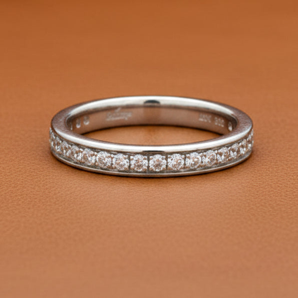 Estate jewelry — Maya Lianna 0.40 Ctw. Diamond and 14K White Gold Wedding Band, Diamonds 0.40 ctw H-I color SI1-SI2