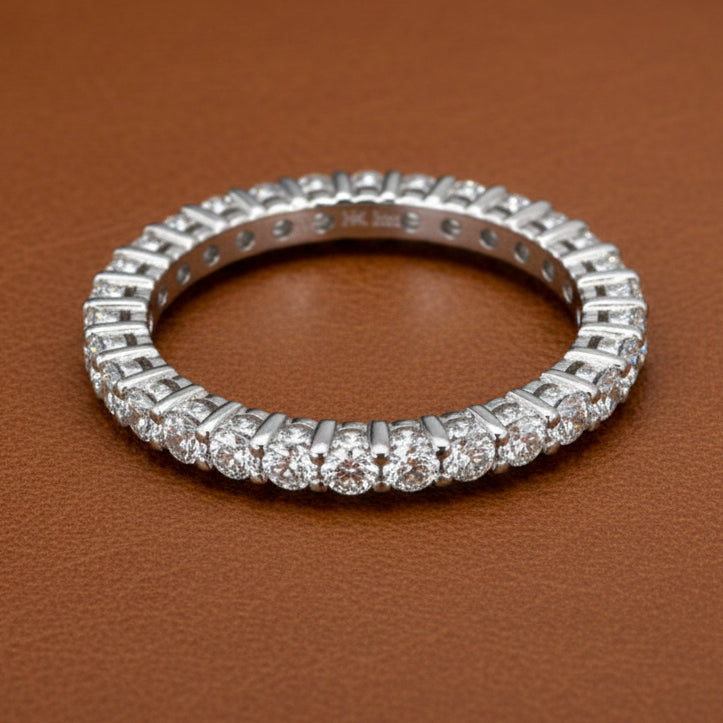 Estate jewelry — Maya Lianna 1.03 Ctw. Diamond and 14K White Gold Eternity Band, Diamonds 1.03 ctw H-I color SI1-SI2