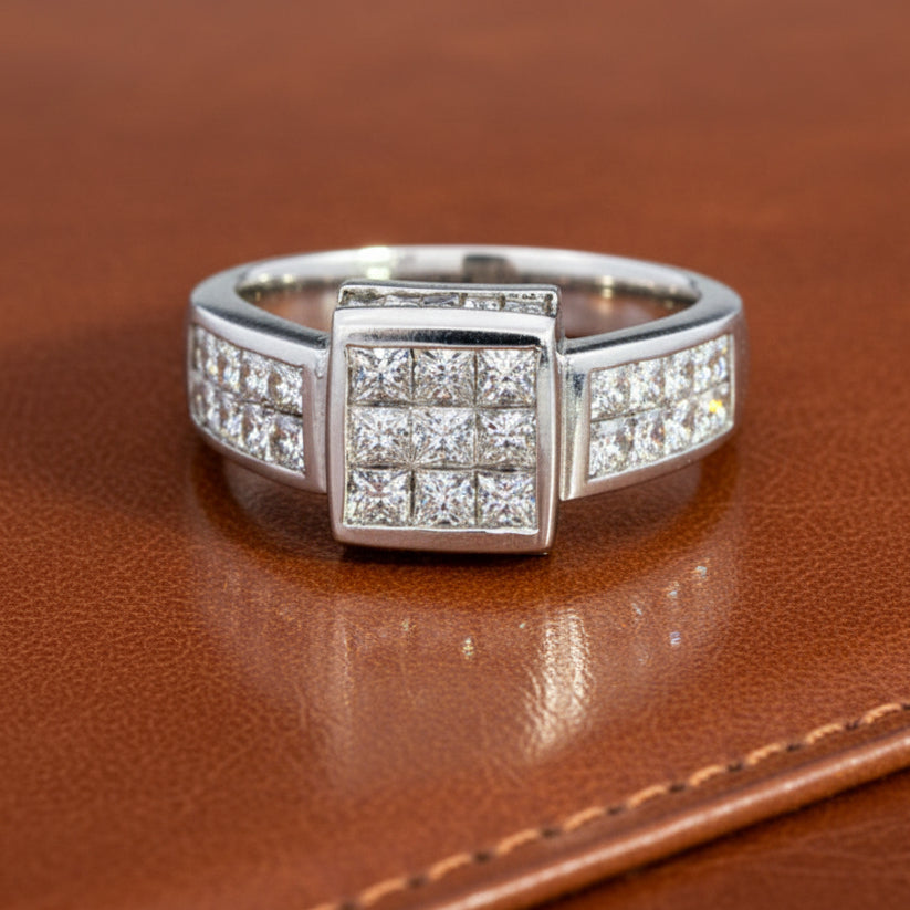 Estate jewelry — Clyde Duneier 2.0 ctw Diamond and 14K White Gold Ring, Diamonds 2.00 ctw