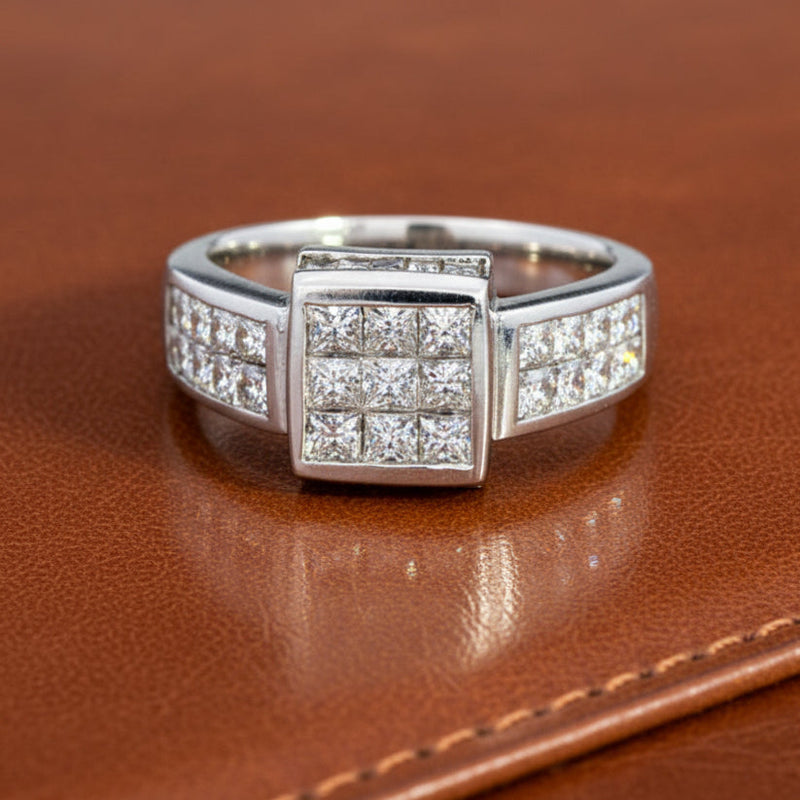 Estate jewelry — Clyde Duneier 2.0 ctw Diamond and 14K White Gold Ring, Diamonds 2.00 ctw