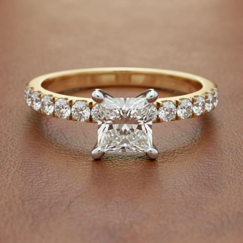 Estate jewelry — Venetti Diamond and 14K Yellow Gold Ring, Diamonds 0.39 ctw I-J color SI2