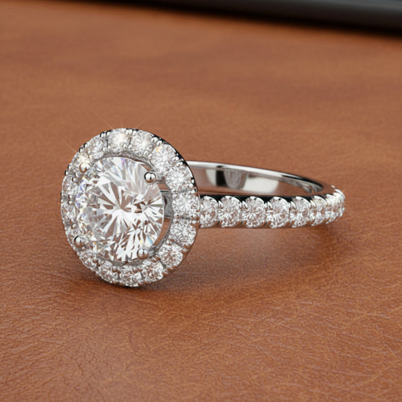 Estate jewelry — Michael M 1.60 ctw Diamond 18K White Gold Semi Mount Ring, Diamonds 1.60 ctw