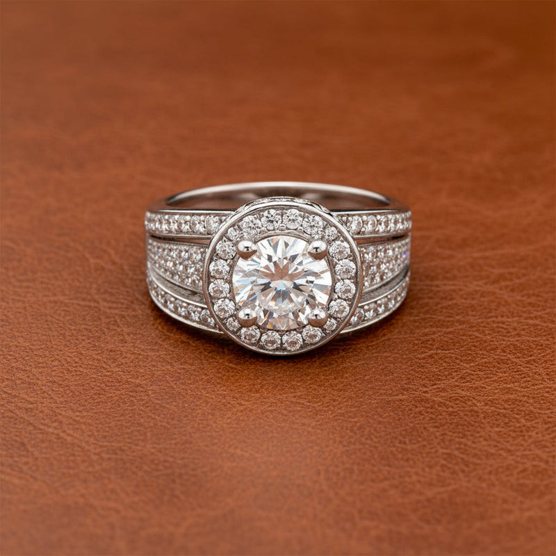 Estate jewelry — Michael M 1.54 ctw Diamond 18K White Gold Semi Mount Ring, Diamonds 1.54 ctw