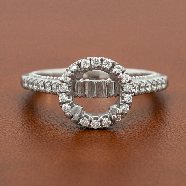 Estate jewelry — Verragio .25 ctw Diamond and 18K White Gold Ring, Diamonds 0.25 ctw