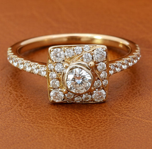 Estate jewelry — Leo Schachter .75 ctw Diamond Ring, Diamonds 0.50 ctw G-H color SI1-SI2
