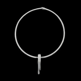 Estate jewelry — Estate Contemporary 2.00ctw Diamond 14K/18K White Gold Necklace