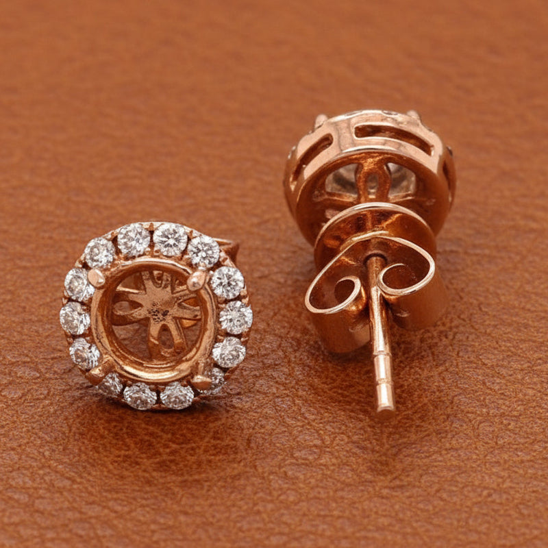 Estate jewelry — Maya Lianna 0.25 ctw Diamond and 14K Rose Gold Jacket for Earrings, Diamonds 0.25 ctw