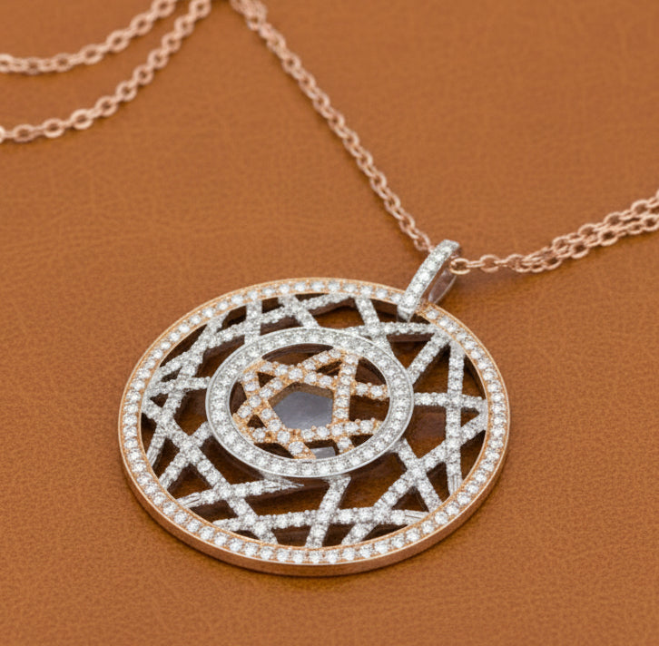 Estate jewelry — New Designer Afarin 2.95 ctw Diamond Pendant/Necklace, Diamonds 2.95 ctw G-H color VS2-SI1