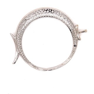 Estate Italian Designer Porrati Diamond and 18K White Gold Pendant — alternate view