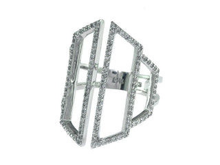 Effy .66 ctw Diamond and 14K White Gold Ring — scale view