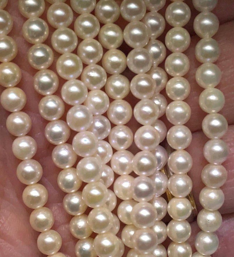 Estate Japanese Akoya 5-5.5mm Fine Cultured Pearl Strands 13307