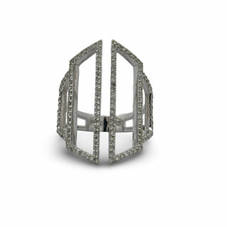 Effy .66 ctw Diamond and 14K White Gold Ring — detail view