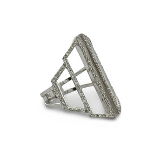Effy .66 ctw Diamond and 14K White Gold Ring — reverse view